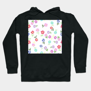 Small flower pattern on white Hoodie